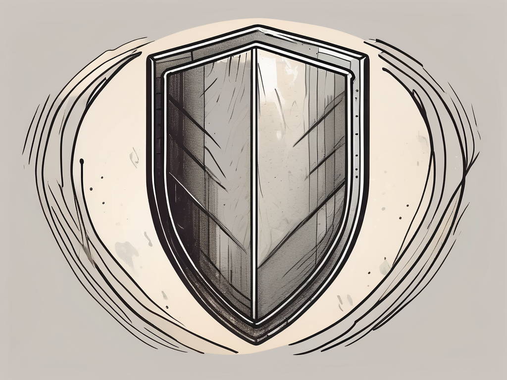 A shield protecting a document